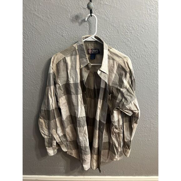 VINTAGE Chaps Ralph Lauren Shirt Mens Large Plaid Button Down - Picture 1 of 6